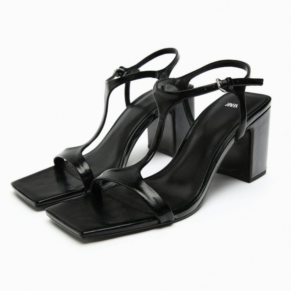 ZARA BLOCK HEEL SANDALS